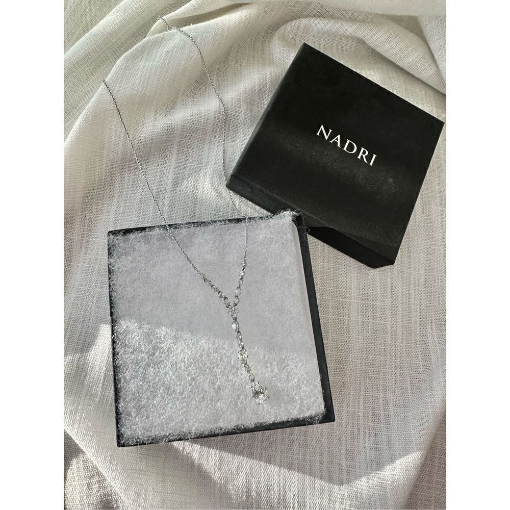 Nadri cubic zirconia wide dangle necklace ￼